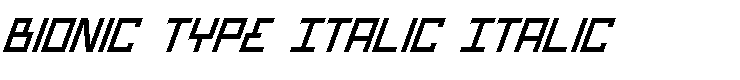 Bionic Type Italic Italic