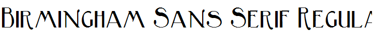 Birmingham Sans Serif Regular