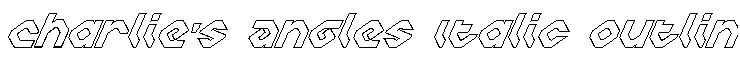 Charlie's Angles Italic Outline Italic Outline