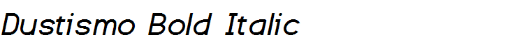 Dustismo Bold Italic