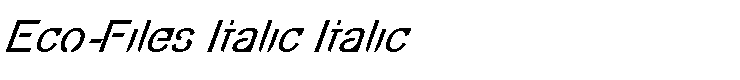 Eco-Files Italic Italic