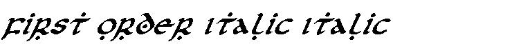 First Order Italic Italic