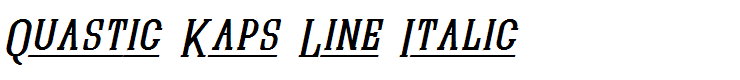 Quastic Kaps Line Italic