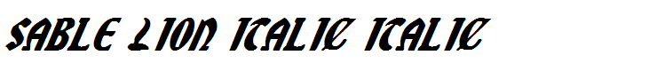 Sable Lion Italic Italic