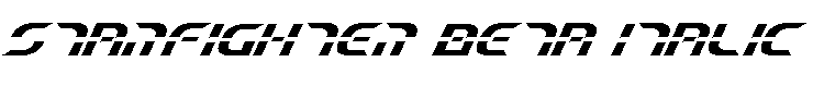 Starfighter Beta Italic Italic