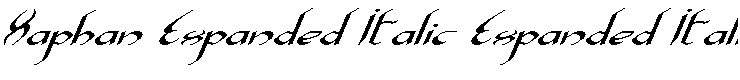 Xaphan Expanded Italic Expanded Italic