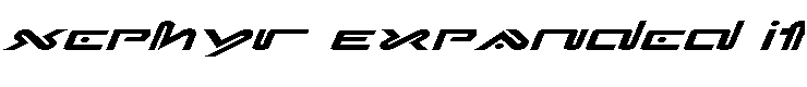 Xephyr Expanded Italic Expanded Italic