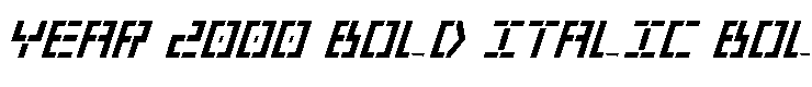 Year 2000 Bold Italic Bold Italic